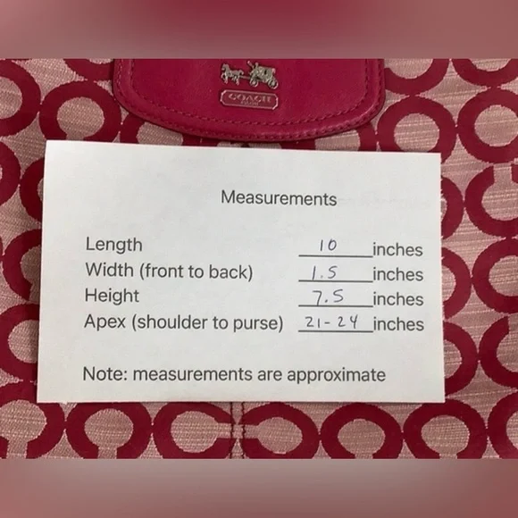 Coach Madison signature Op Art Pink crossbody purse - Picture 7 of 7